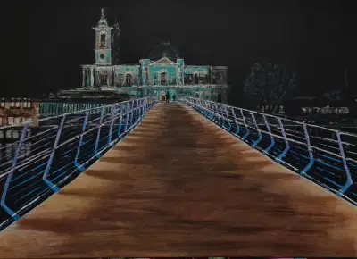 A4 print on card New foot bridge