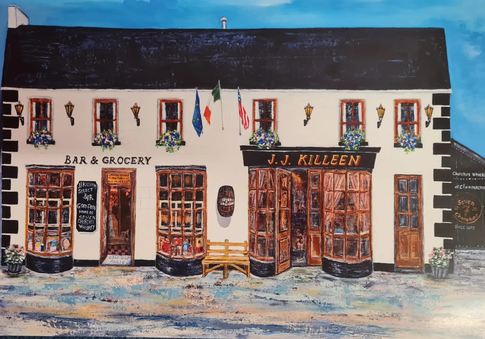 new J.J Killeens old world pub giclee print