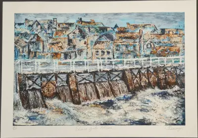 New powerful Sluice Gates Athlone - exciting Giclee print